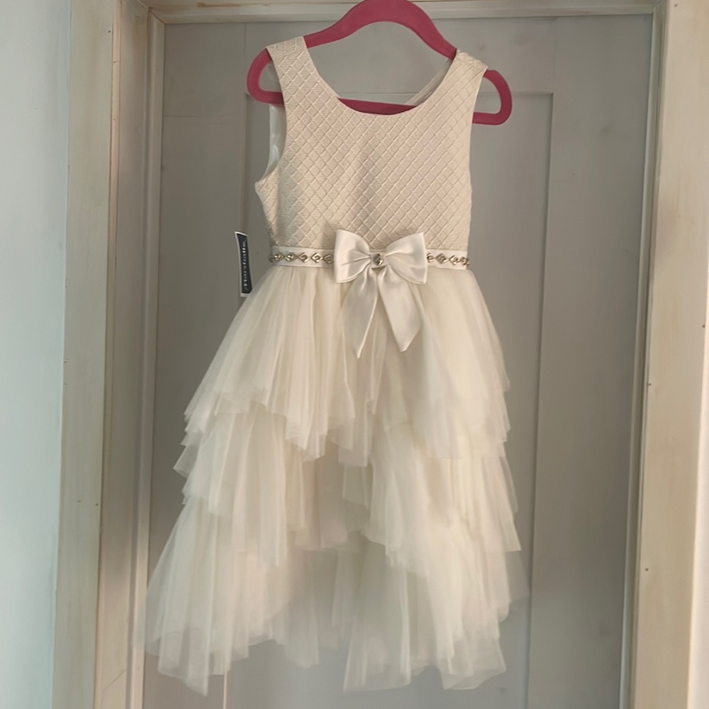 Girls formal dress with diamonds.